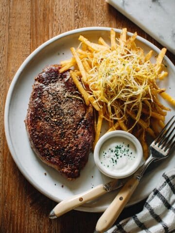 Steak Frites with Truffle Aioli Recipe