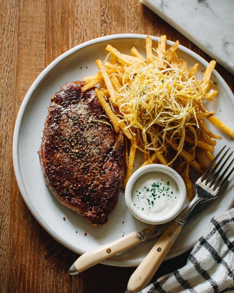 Steak Frites with Truffle Aioli Recipe