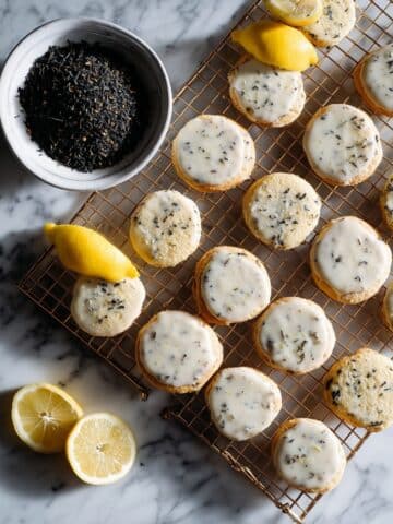 Earl Grey Shortbread Cookies with Lemon Glaze Recipe