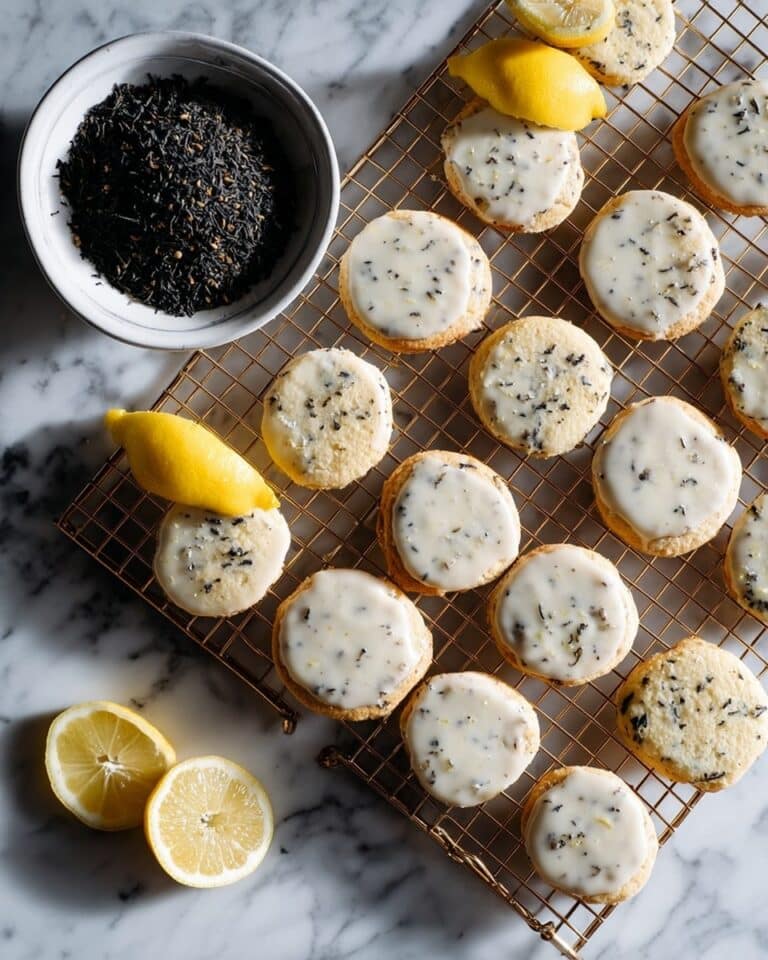 Earl Grey Shortbread Cookies with Lemon Glaze Recipe