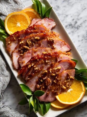 Orange, Bourbon & Pecan Glazed Ham Recipe