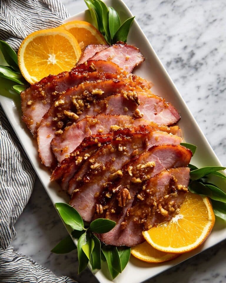 Orange, Bourbon & Pecan Glazed Ham Recipe