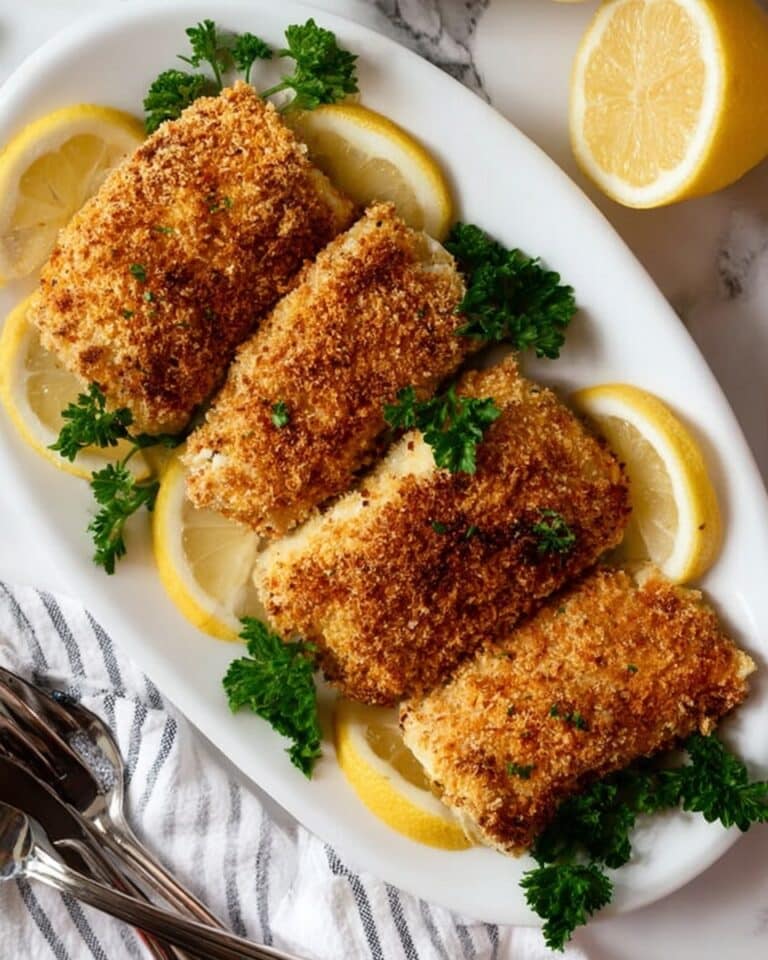 Panko Crusted Baked Cod with Lemon and Paprika Recipe