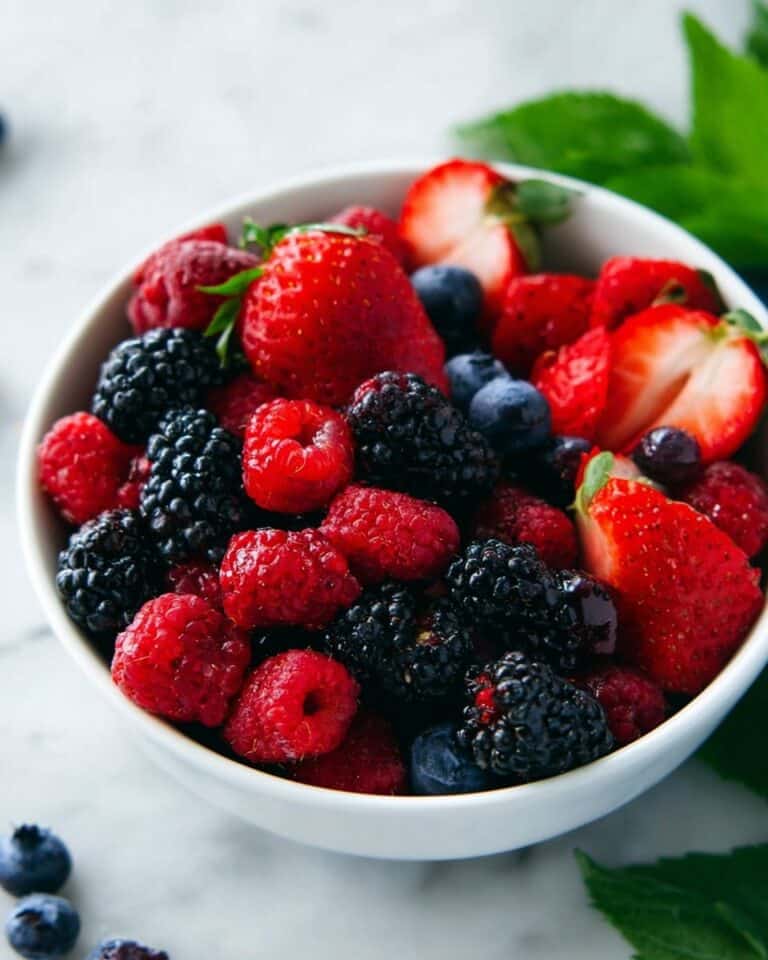 Berry Fruit Salad with Honey, Lime, and Poppy Seeds Recipe