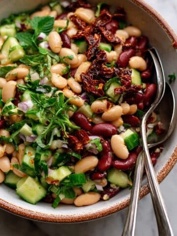 Mixed Bean Salad with Fresh Herbs and Lemon Vinaigrette Recipe