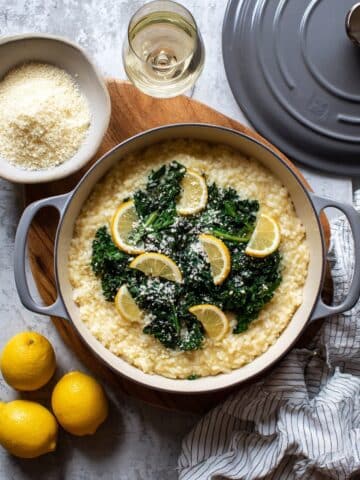 Meyer Lemon Risotto with Spicy Swiss Chard Recipe