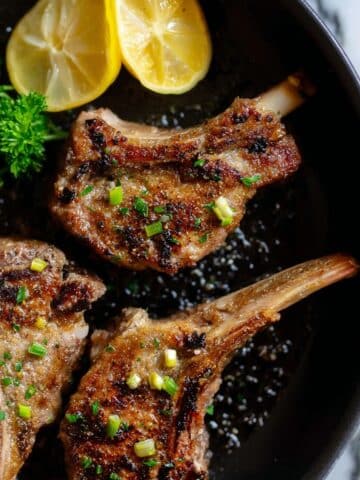Greek Lemon Herb Lamb Chops Recipe