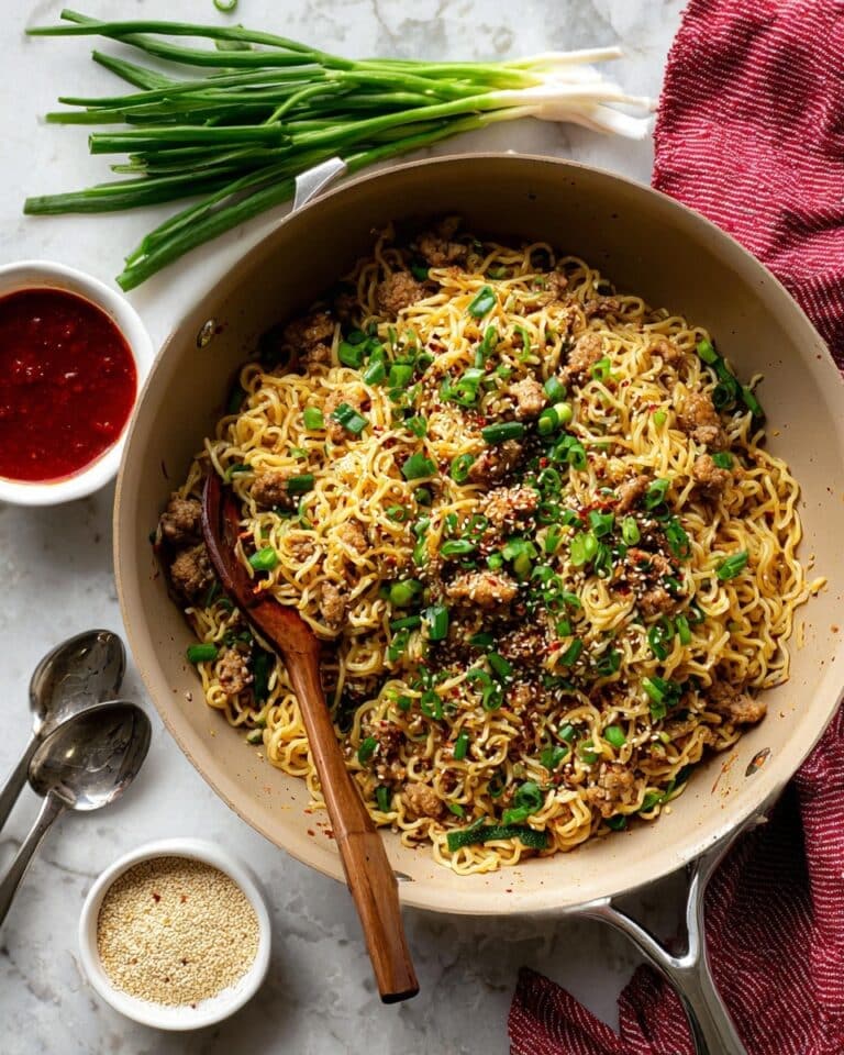 Ground Chicken Sweet Chili Noodles Recipe