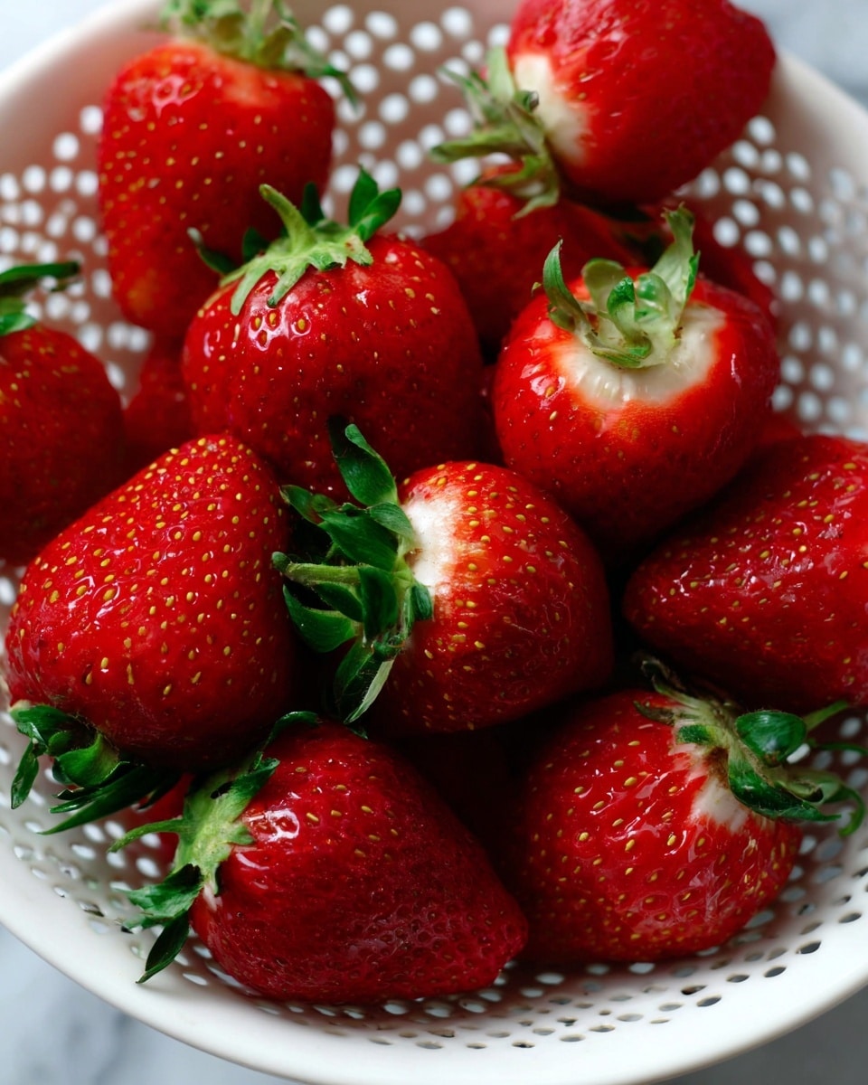A white round bowl in the middle filled with smooth, creamy pale yellow dip swirled in a circular pattern sits on a black wire rack. Around the bowl, five fruit skewers are placed side by side on the rack. Each skewer has a layer of three dark blue blueberries at the top, followed by a large bright red strawberry slice, then three pale yellow banana slices, another bright red strawberry slice, and three more dark blue blueberries, creating a colorful mix of red, yellow, and blue layers. The wire rack and bowl sit on a white marbled surface. Photo taken with an iphone --ar 4:5 --v 7