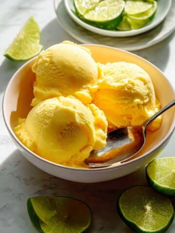 5-Minute Mango Lime Sorbet Recipe