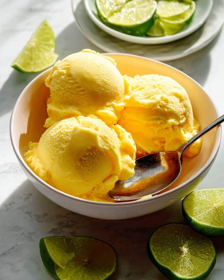 5-Minute Mango Lime Sorbet Recipe