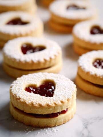 Classic Linzer Cookies with Jam and Powdered Sugar Recipe