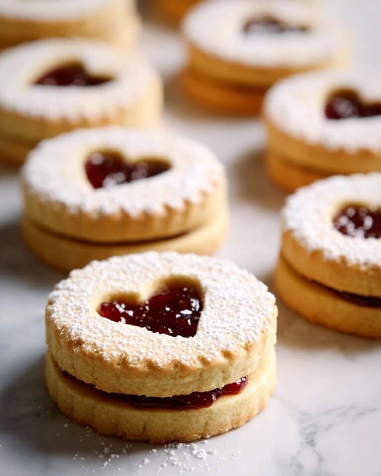 Classic Linzer Cookies with Jam and Powdered Sugar Recipe