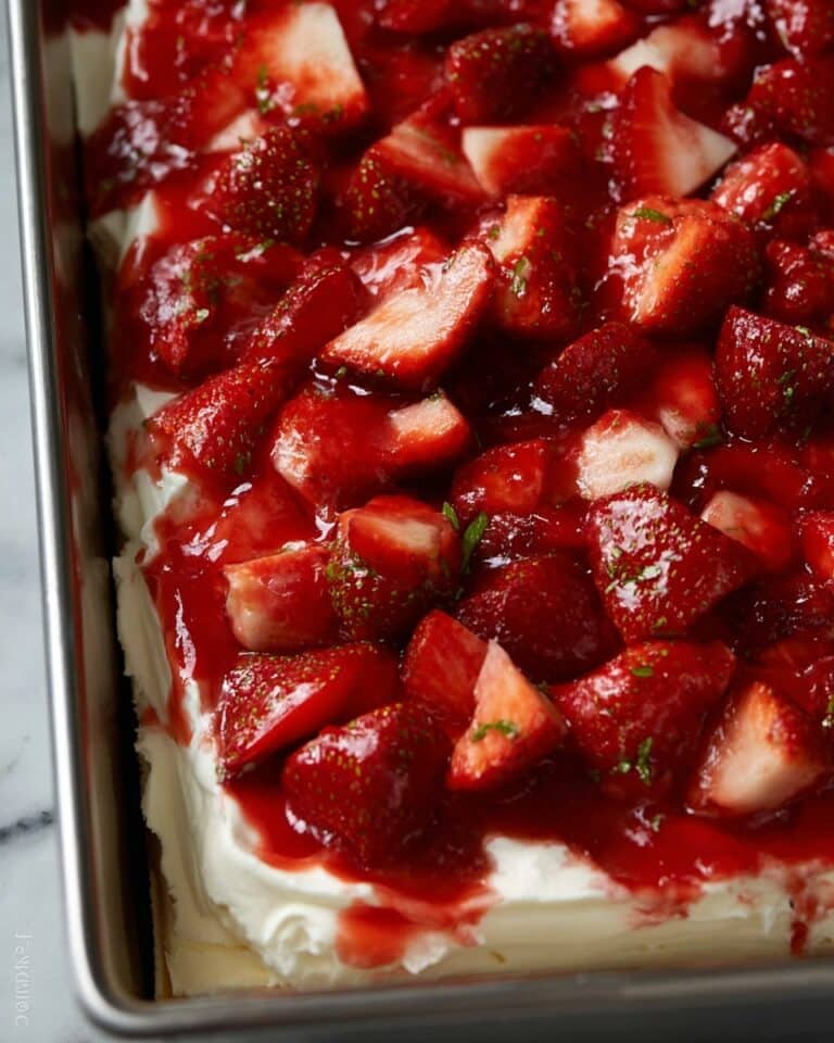 Strawberry Shortcake Sheet Cake Recipe
