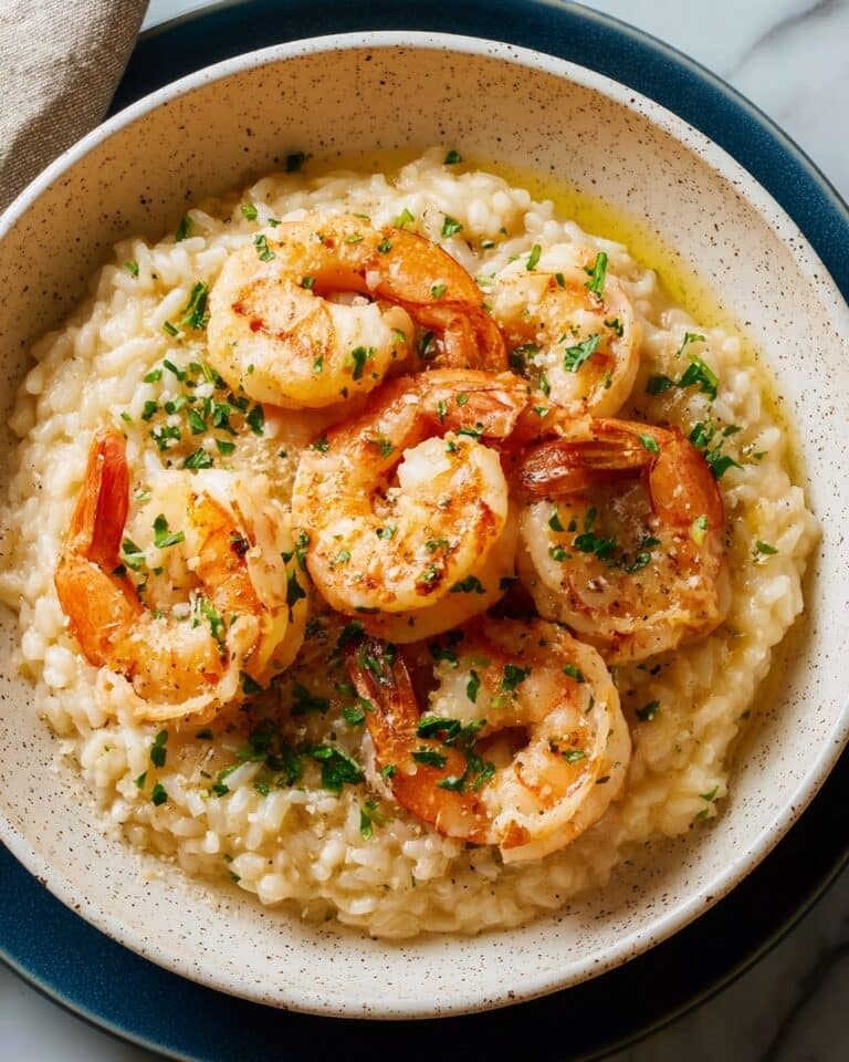 Lemon Parmesan Shrimp Risotto with Fresh Chives Recipe