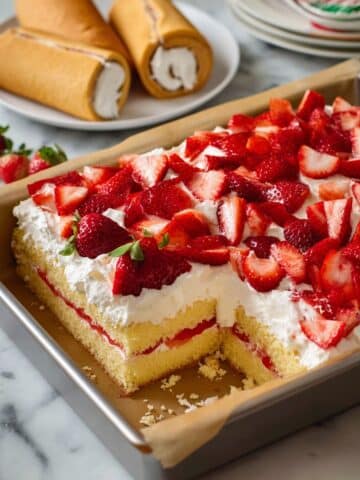 Strawberry Shortcake Rolls Sheet Cake (Little Debbie Copycat) Recipe