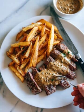 Steak au Poivre with Creamy Pepper Sauce Recipe