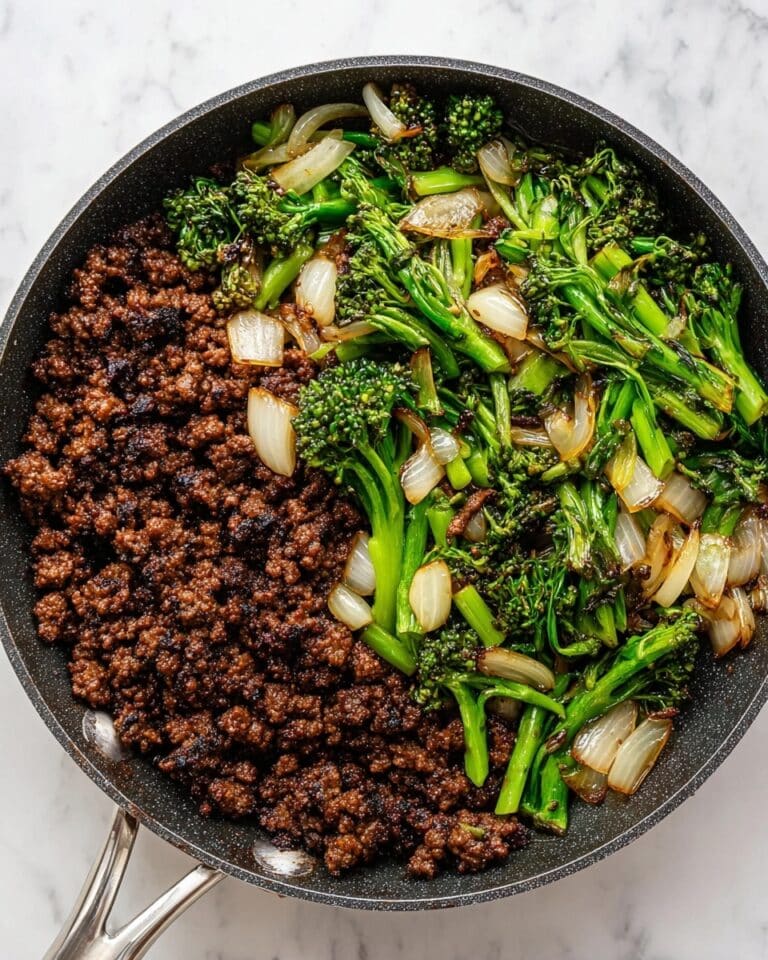 Crispy Ground Beef and Baby Broccoli Bowls Recipe