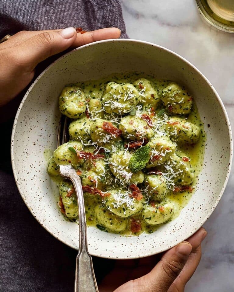 Creamy Pesto Gnocchi with Sun-Dried Tomatoes Recipe