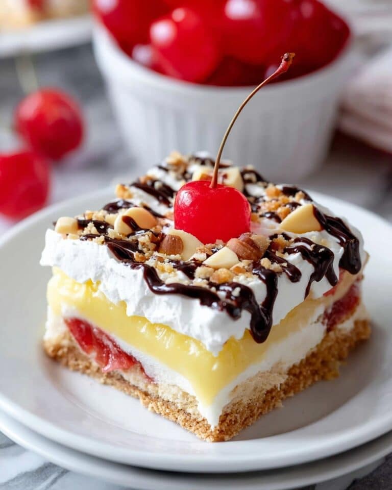 No Bake Banana Split Dessert Recipe