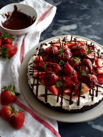 Chocolate Covered Strawberry Ice Cream Tart Recipe