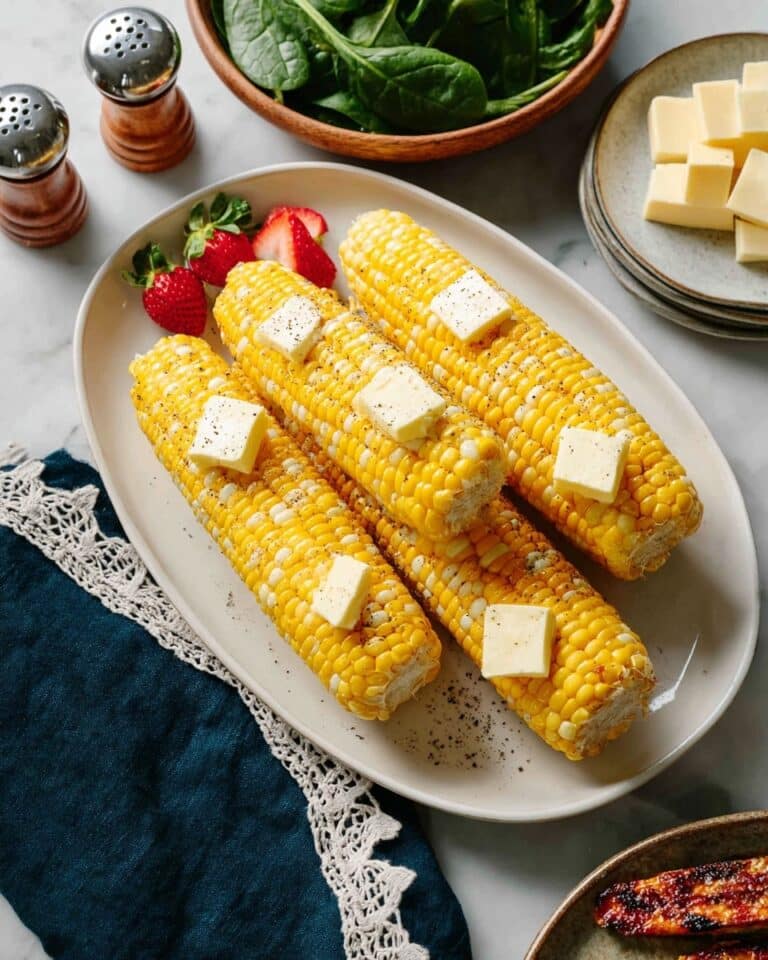 Creamy Boiled Corn on the Cob with Butter and Milk Recipe