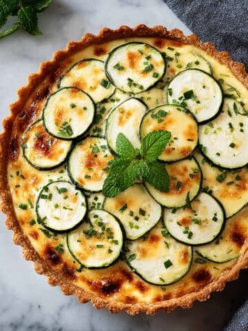 Zucchini Quiche with Feta and Mint Recipe