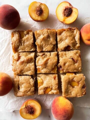 Brown Butter Peach Blondies Recipe