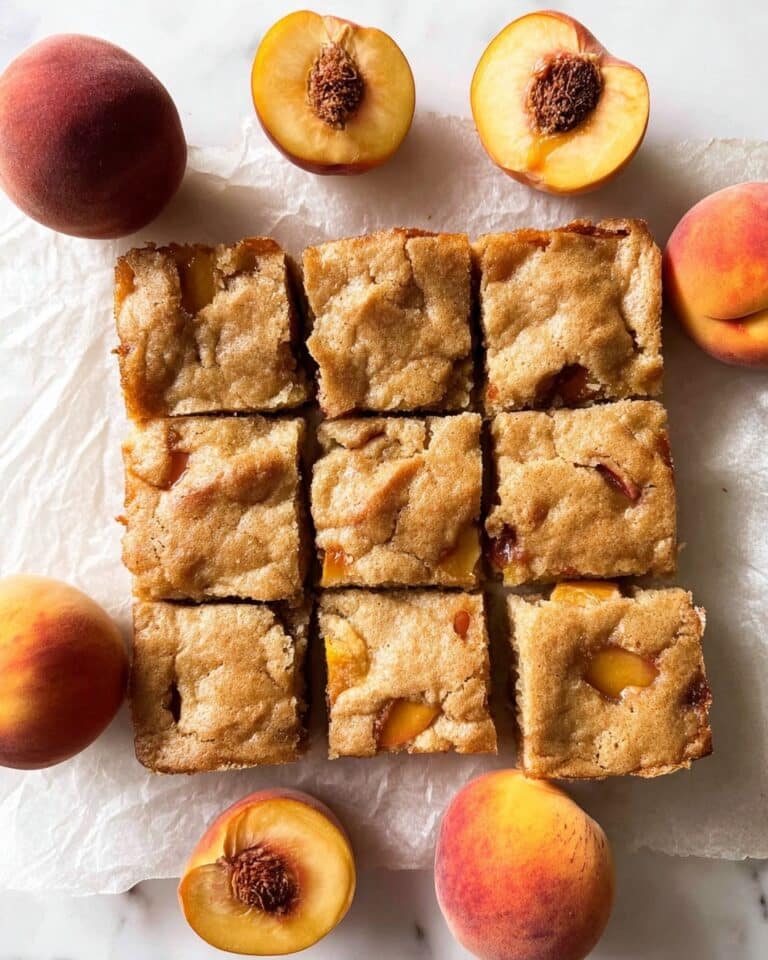 Brown Butter Peach Blondies Recipe