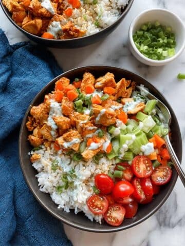 Buffalo Chicken Rice Bowls Recipe