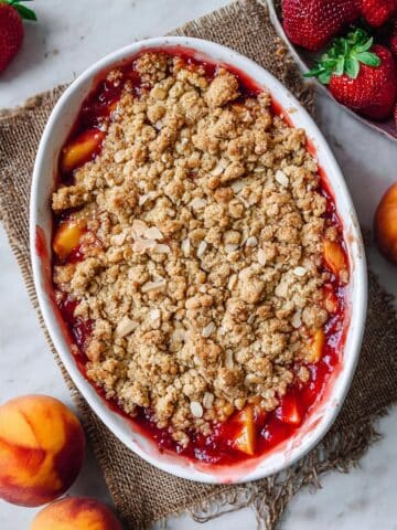 Peach Strawberry Crisp Recipe