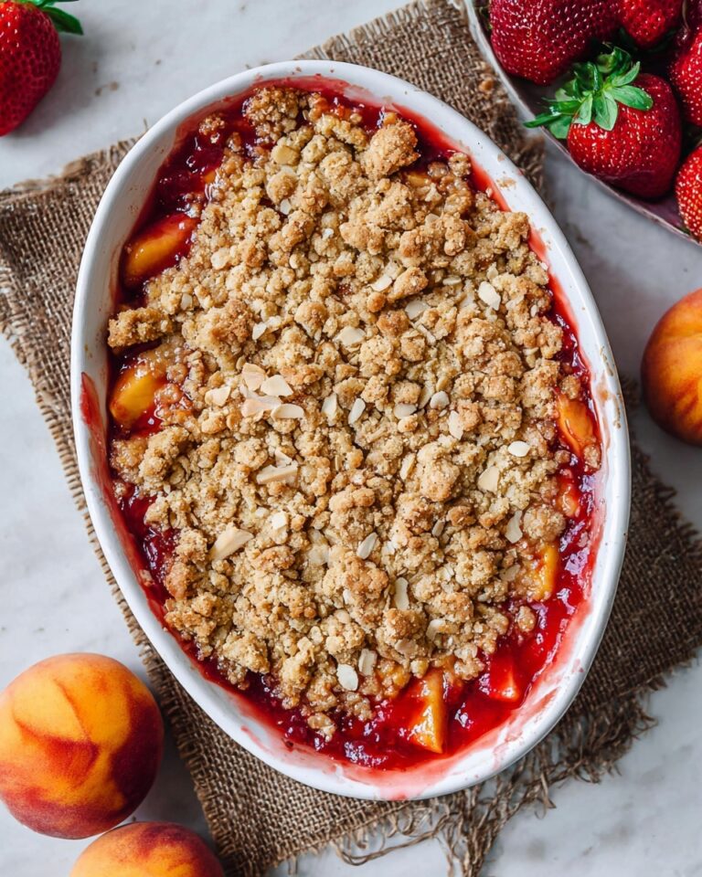 Peach Strawberry Crisp Recipe