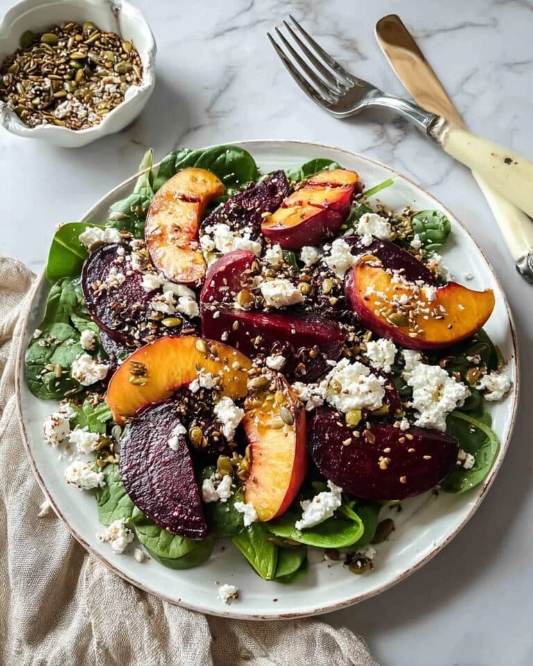 Beetroot and Peach Salad with Feta Recipe