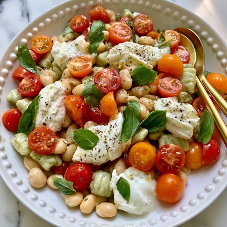 Butterbean Caprese Salad With Avocado Basil Vinaigrette Recipe
