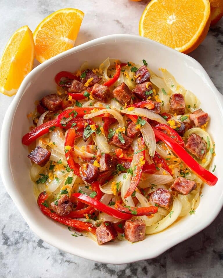 Warm Roasted Fennel Salad With Peppers, Chorizo & Orange Recipe