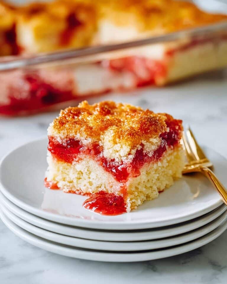 Easy Strawberry Rhubarb Cake Recipe