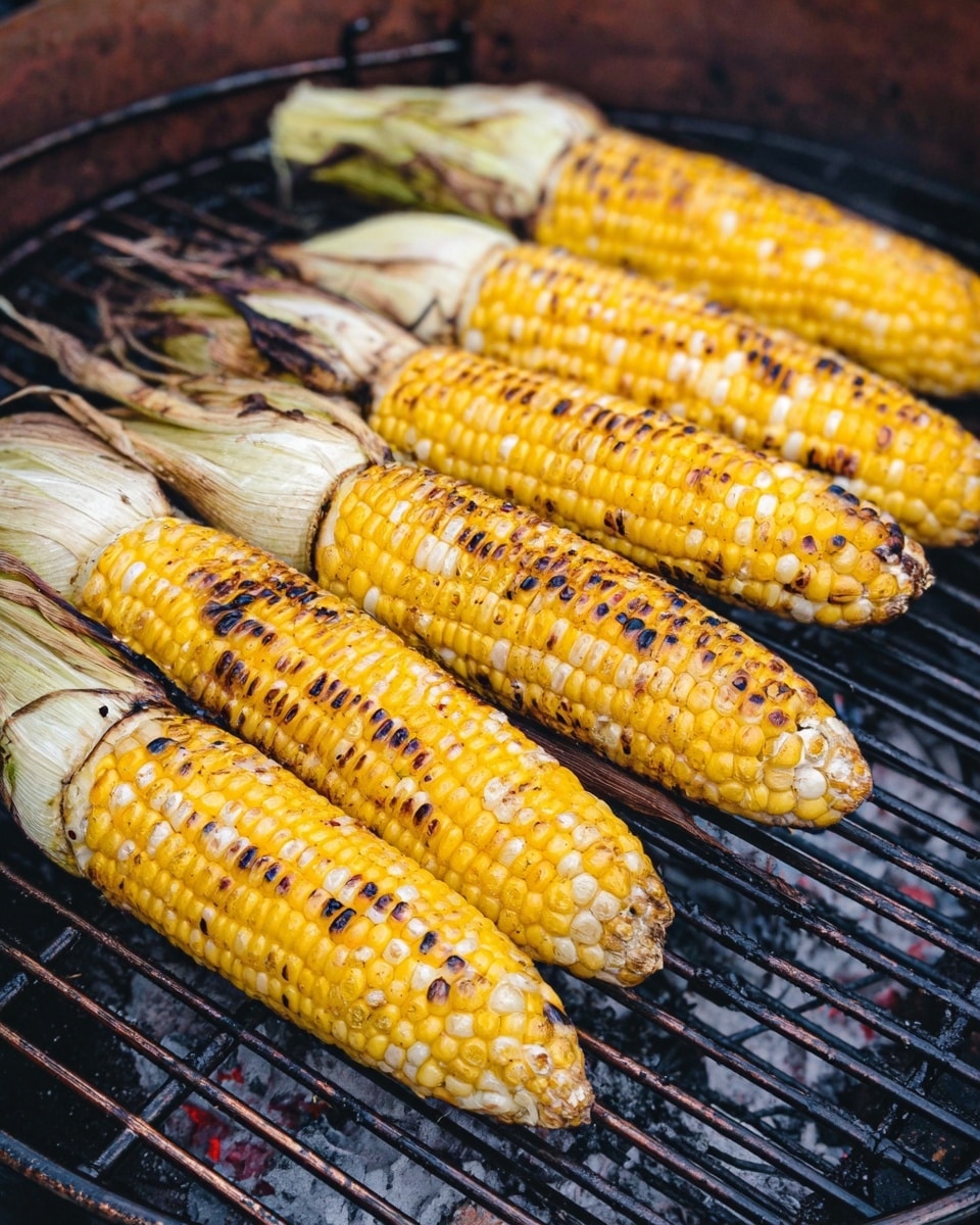 Four grilled corn cobs lie side by side on a round dark-green plate with a textured edge. Each cob is coated with a thick layer of white cream sauce, sprinkled evenly with crumbly white cheese and chopped green herbs. The corn kernels show a mix of bright yellow and light charring. The plate is placed on a wooden board with a rustic black metal handle, on top of a white marbled surface. Around the plate are two lime halves, a small bowl of chili powder, a small bowl of crumbly cheese, a small bowl with a spoon, and a white cloth. Photo taken with an iphone --ar 4:5 --v 7