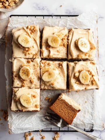 Maple Frosted Banana Bread Bars Recipe