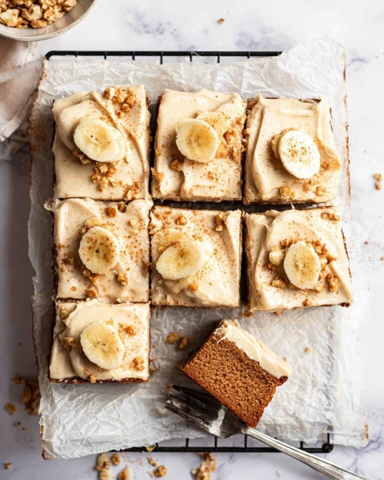 Maple Frosted Banana Bread Bars Recipe