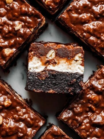 Peanut Butter Chocolate Rice Krispies Marshmallow Brownies Recipe