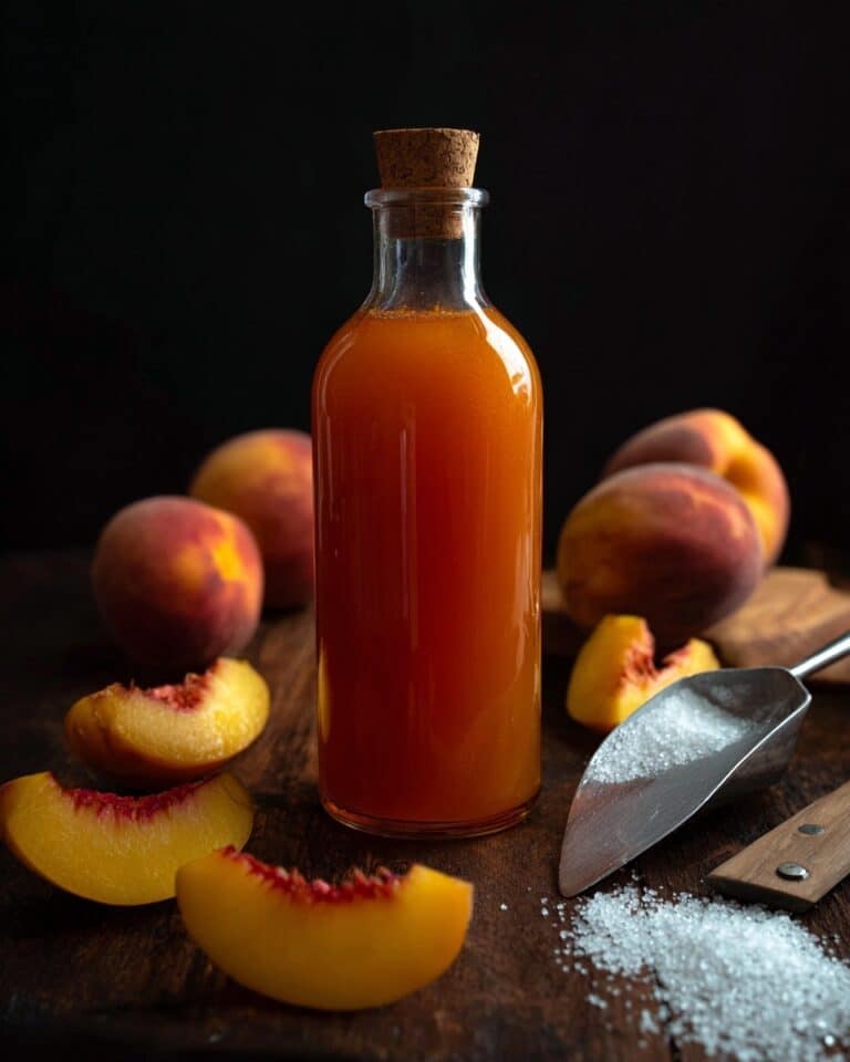 Peach Syrup for Cocktails, Sweet Tea & More Recipe