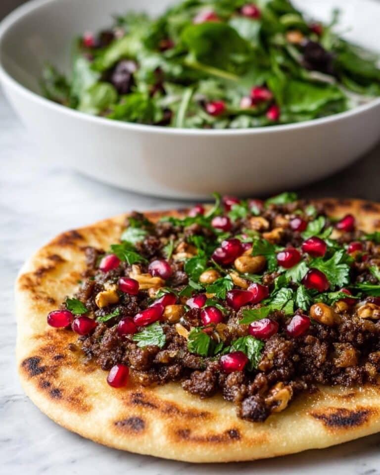 Middle Eastern Lamb Mince with Pomegranate Seeds and Fresh Herbs Recipe